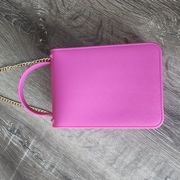 NEW! Barbie Pink Jelly Gold Butterfly Twist Lock Studded Crossbody Bag - Picture 5 of 9